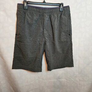 Voyager Shorts Men's Size Medium Elastic Waist Medium Charcoal Gray Zip Pockets